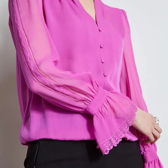 Elie Tahari Pink Blouse - Picture 6 of 7